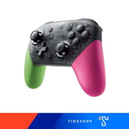จอยเกมไร้สาย Nintendo Switch Pro Controller Splatoon2 Edition สีเขียว/ชมพู_1